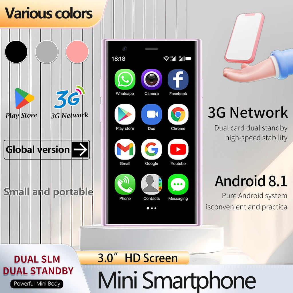 3-inch small screen smartphone 3G all-netcom dual SIM dual standby supports positioning small body can surf the internet