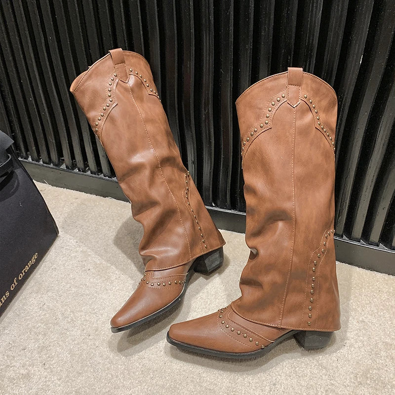 Winter Shoes Woman Thigh High Boots Fashion Back Zippers Long Knight Booties Ladies Thick Sole Girl Shoes