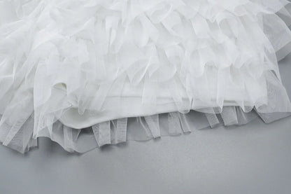 BOOFEENAA Mesh Ruffled Low-rise Bloomer Shorts Y2k 2000s Womens Clothing Fashion White Black Booty Shorts Sexy Pants C70-CE17