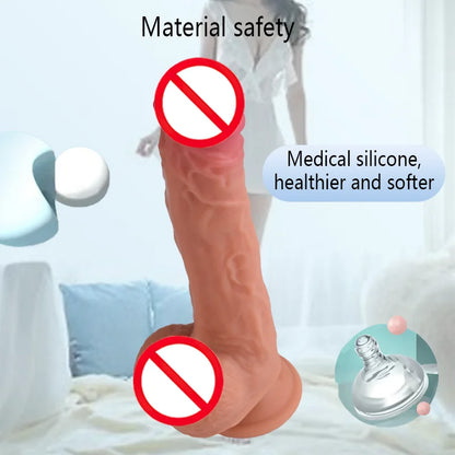 Dildo Heated Realistic Telescopic Swing Vibrator Vaginal Massage Masturbation Device Anal Stimulator Female Adult Sex Toy