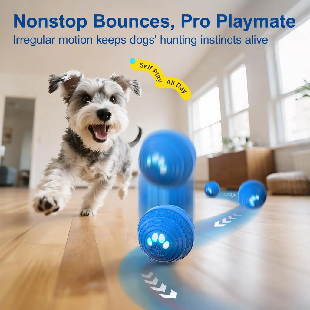 Dog Ball - Smart Toy for Small and Medium Dogs, Automatic Moving Ball, Rotating & Bouncing, Durable TPU+PC Shell, Toys That Kee