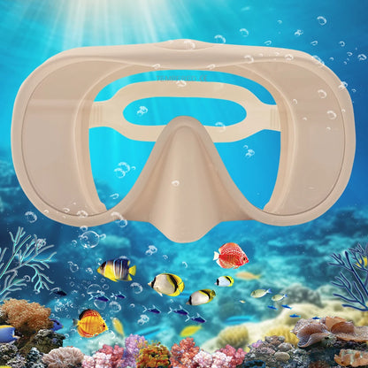 Diving facial mirror, anti -fog 180 ° snorkeling facial mirror, deep water diving mask diving goggles with respiratory tube