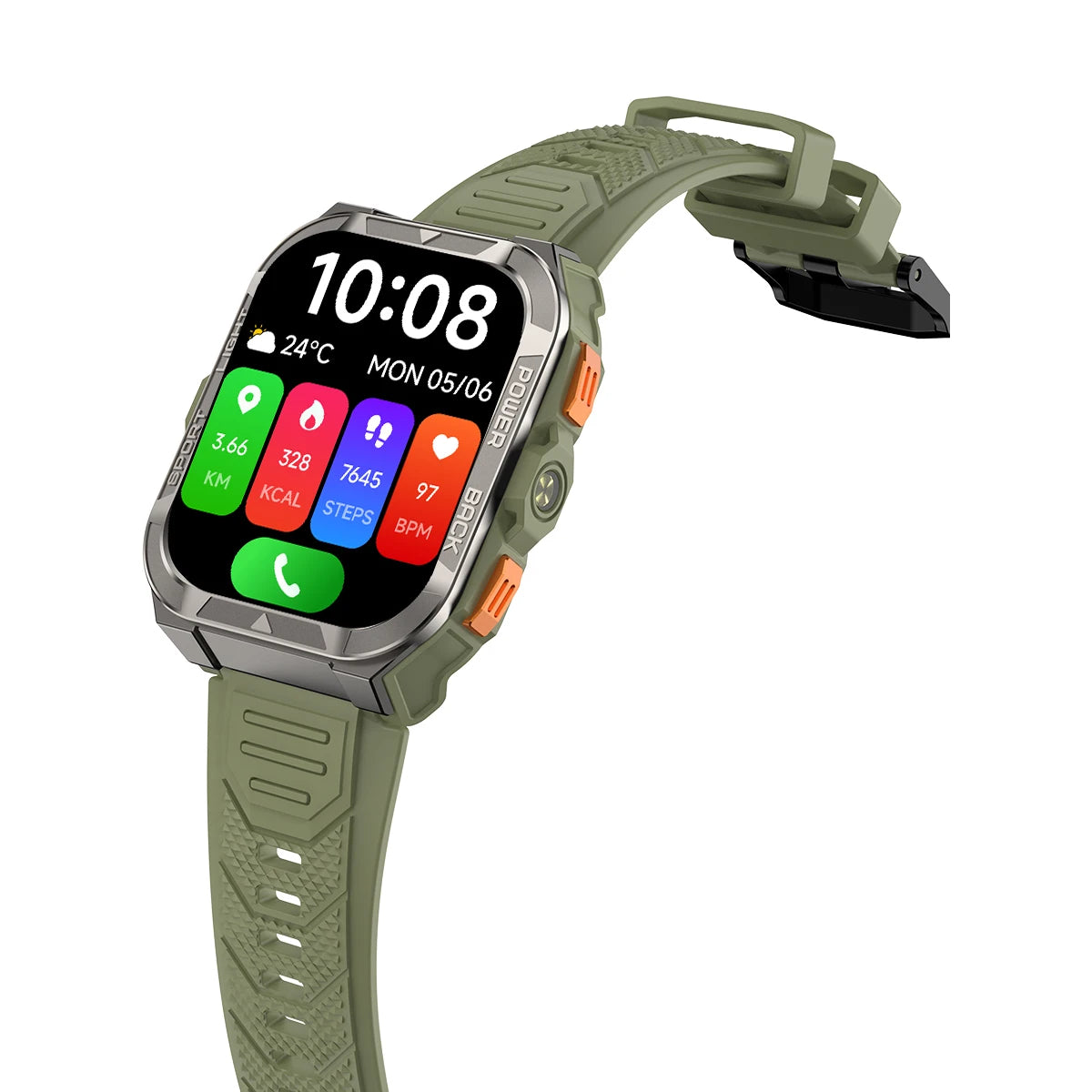 Blackview W80 PRO Outdoor Smart Watch with GPS Positioning, 1.91‘’ TFT Display 900mAh with Flashlight Health Monitoring Watch