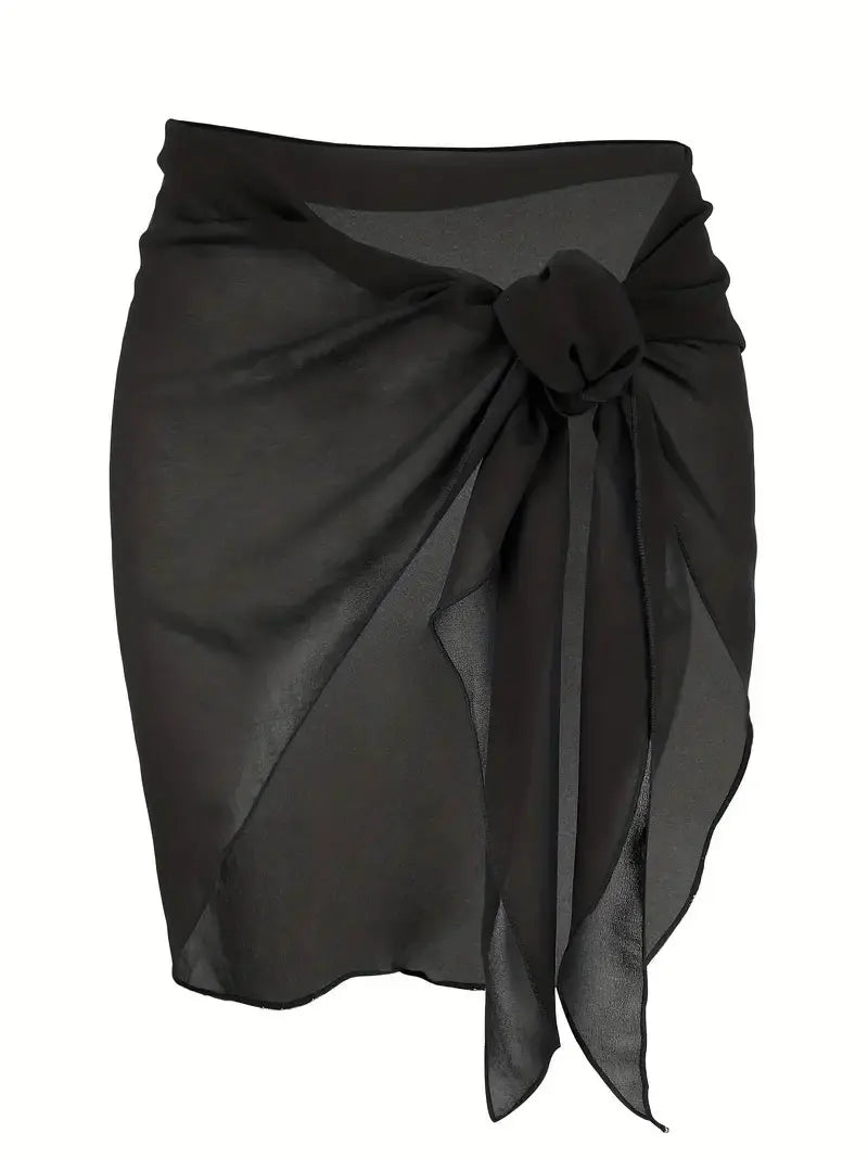 Swimsuit Bikini Cover Up Women Short Sarongs Swimsuit Coverups Beach Bikini Wrap Sheer Short Skirt Chiffon Scarf  for Swimwear