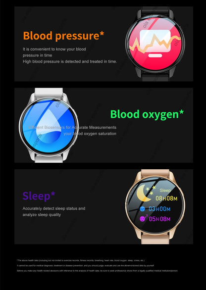 Women Bluetooth Call Smart Watch Heart Rate Blood Oxygen Monitor Smartwatches Waterproof Sports Men Smartwatch For Android IOS