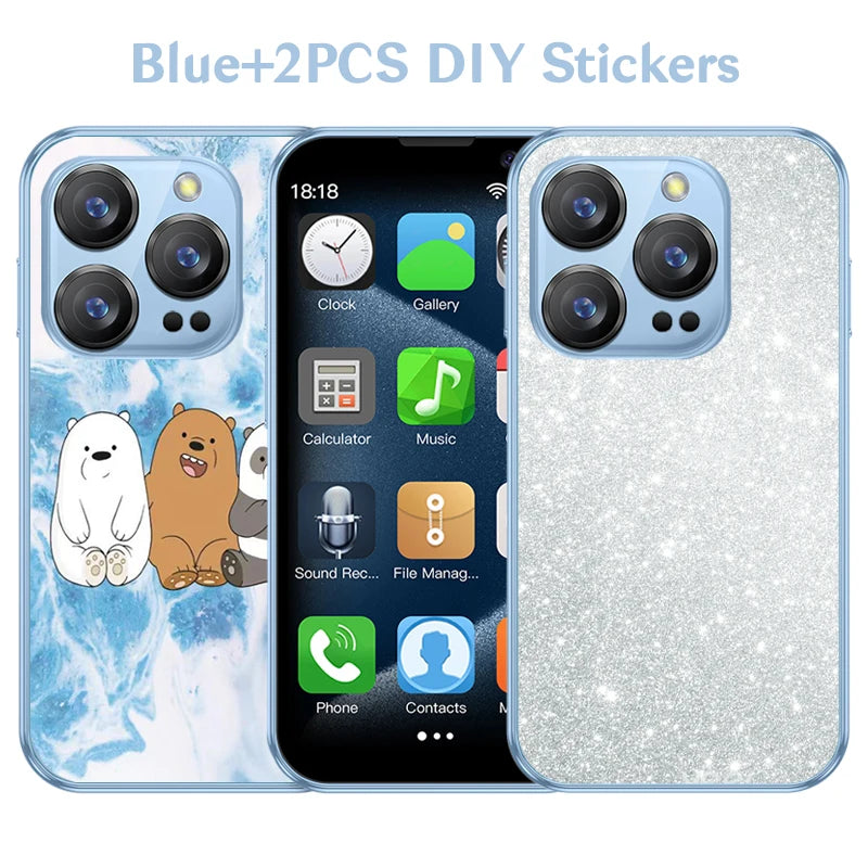 With 2Pcs DIY Stickers New XS18 Pro 2GB RAM 16GB ROM Android 9.0 Face Recognition Dual SIM Dual Standby 3G 3.0" Smartphone