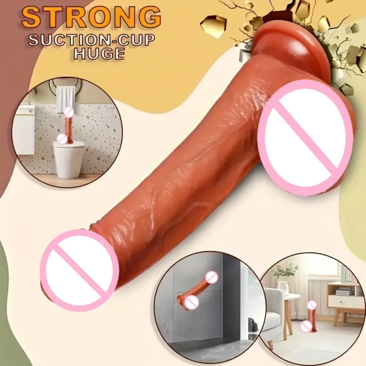 Dildo Vibrante Intelligente con Riscaldamento e 10 Modalità di Vibrazione, Realistico in Silicone, Stimolatore Punto G con Telec
