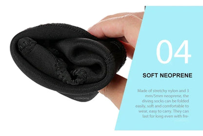 3mm Neoprene Socks Wetsuit Shoes Non Slip Surf Swim Fins Socks Warm Beach Boots for Snorkeling Diving Water Sports
