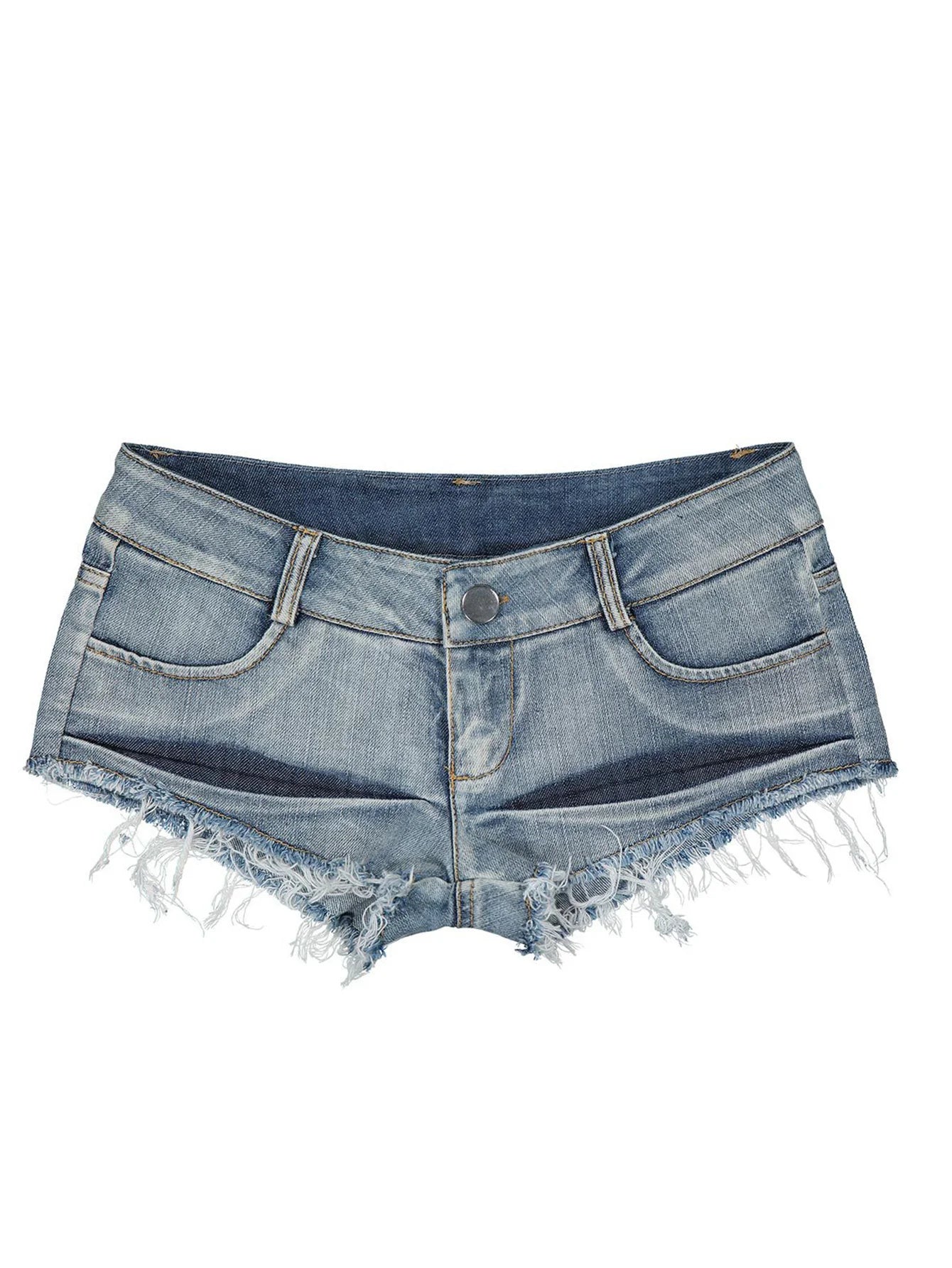 Sexy Low Waist Denim Shorts Women Clothing Summer Fashion Casual Jean Shorts woman NightClub Party Super Short Jeans Hot Pants