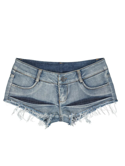 Sexy Low Waist Denim Shorts Women Clothing Summer Fashion Casual Jean Shorts woman NightClub Party Super Short Jeans Hot Pants