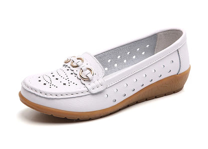 Woman Shoes Breathable Leather Shoes For Women Low Heels Casual Zapatos Mujer Elegant Heel Women's Shoes Flats Female Footwear