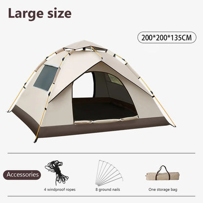 Outdoor Folding Camping Tent Portable Waterproof Sunshine-proof Automatic Easy Setup Tent For Camping Beach Picnic Barbecue