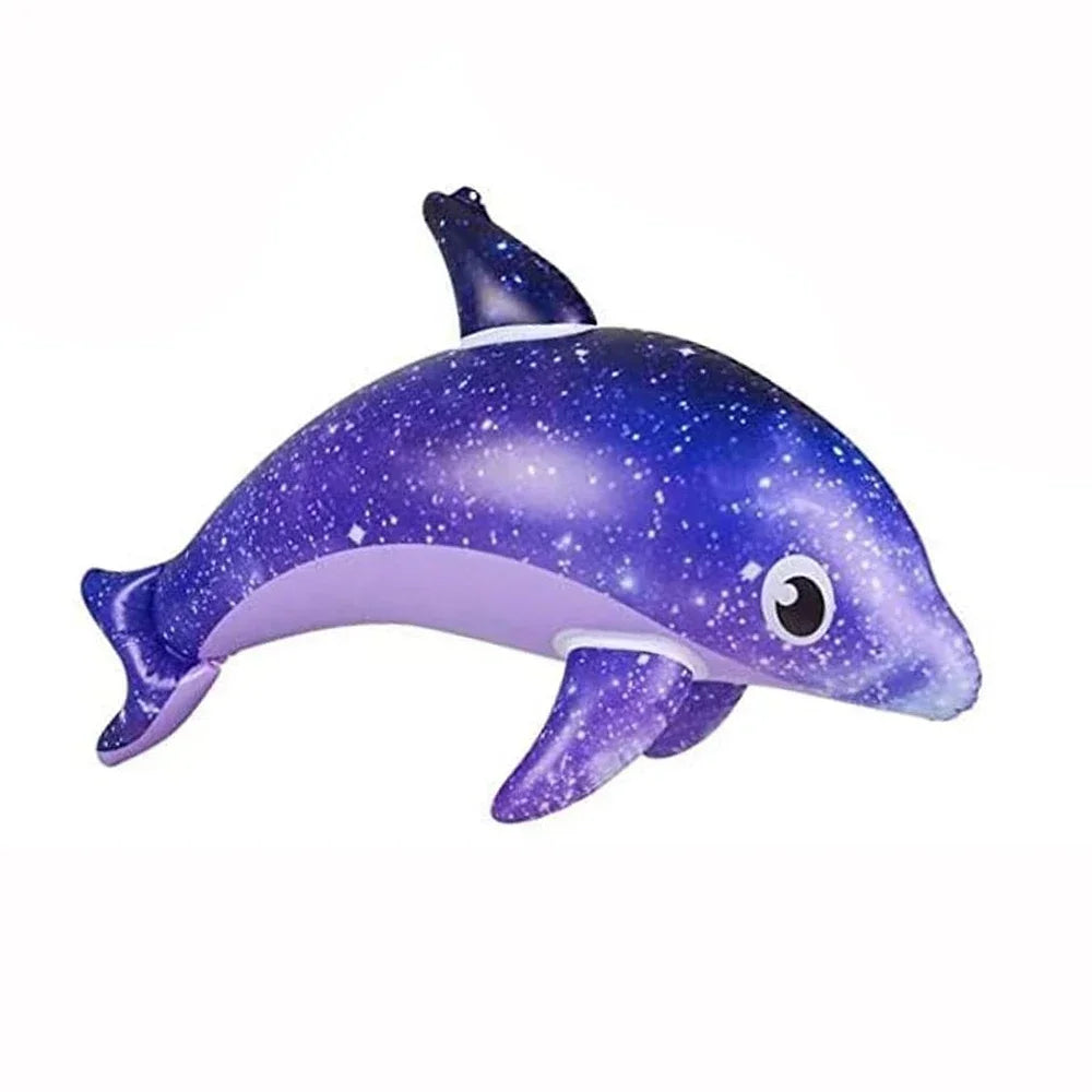 Inflatable Dolphin Rainbow Inflatable Toy Inflate Pool Beach Birthday Party Decoration Float Water Sports Inflatable Toy