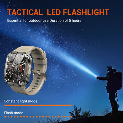 Blackview W70 Pro Sports Fitness Smart Watch 2.01 Screen Bluetooth Talking Watch LED Flashlight Outdoor Smart Watch With Compass