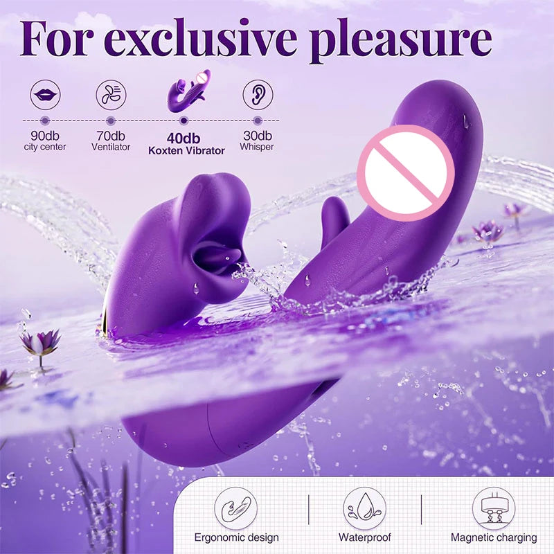 Vibrator Adult Sex Toys for Women Stimulator Female Masturbator Clitoral Tongue Licking Dildo Thrusting Vibrator Adult Product