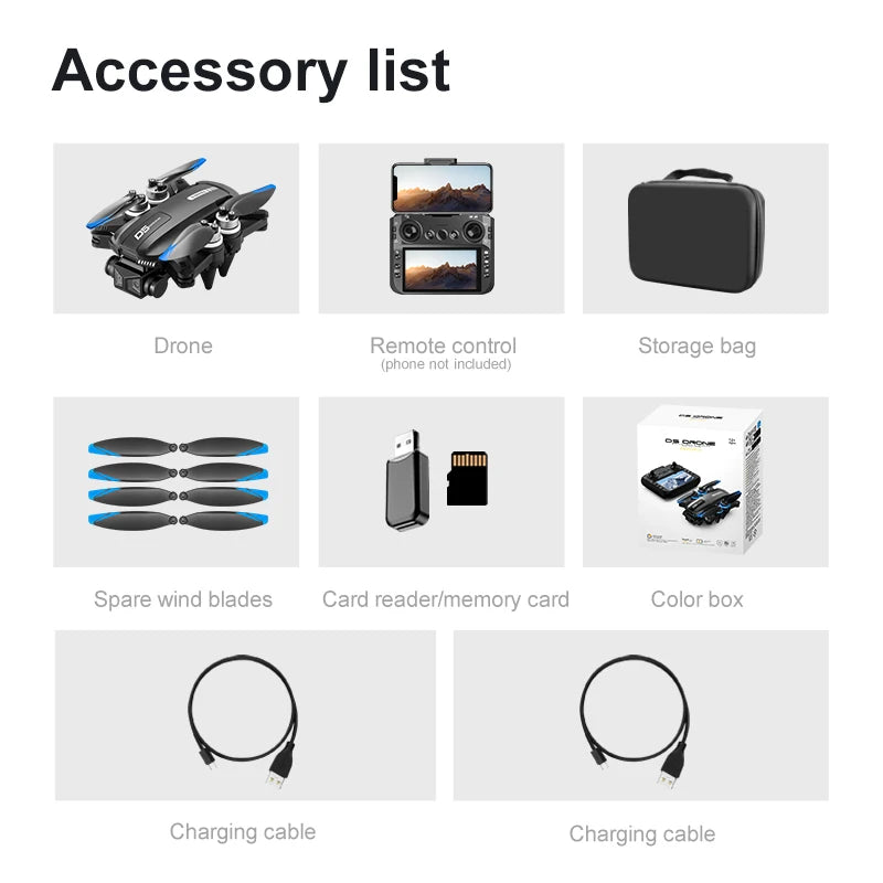 Xiaomi D5 Drone 8K Aerial HD Dual Camera Photography Intelligent Obstacle Avoidance Brushless Power 5G WIFI GPS Return Drone