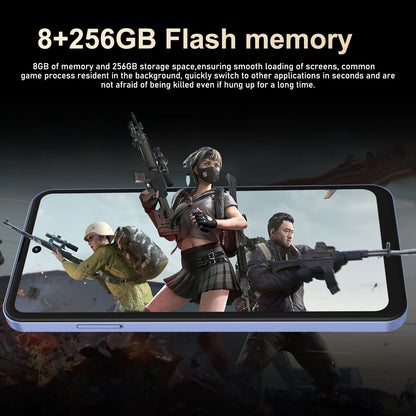 Smartphone Android,6.56 inch,8+256GB ROM,4G Network,Mobile phones,Dual SIM,13+16MP Camera,Cellphones