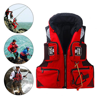 Life Vest Multi-pocket Detachable Large Buoyancy Water Assist Adults Sea Fishing Water Sports Safety Life Jacket for Fishing