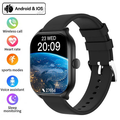 Sports Smart Watch Fitness Clock Health Monitor Waterproof Smartwatch Wireless Bluetooth Call Watches Men Women Smartwatch 2025