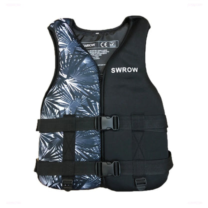 Portable fashion adult children's life jacket neoprene swimming life jacket water sports fishing kayak surfing life jacket 2023
