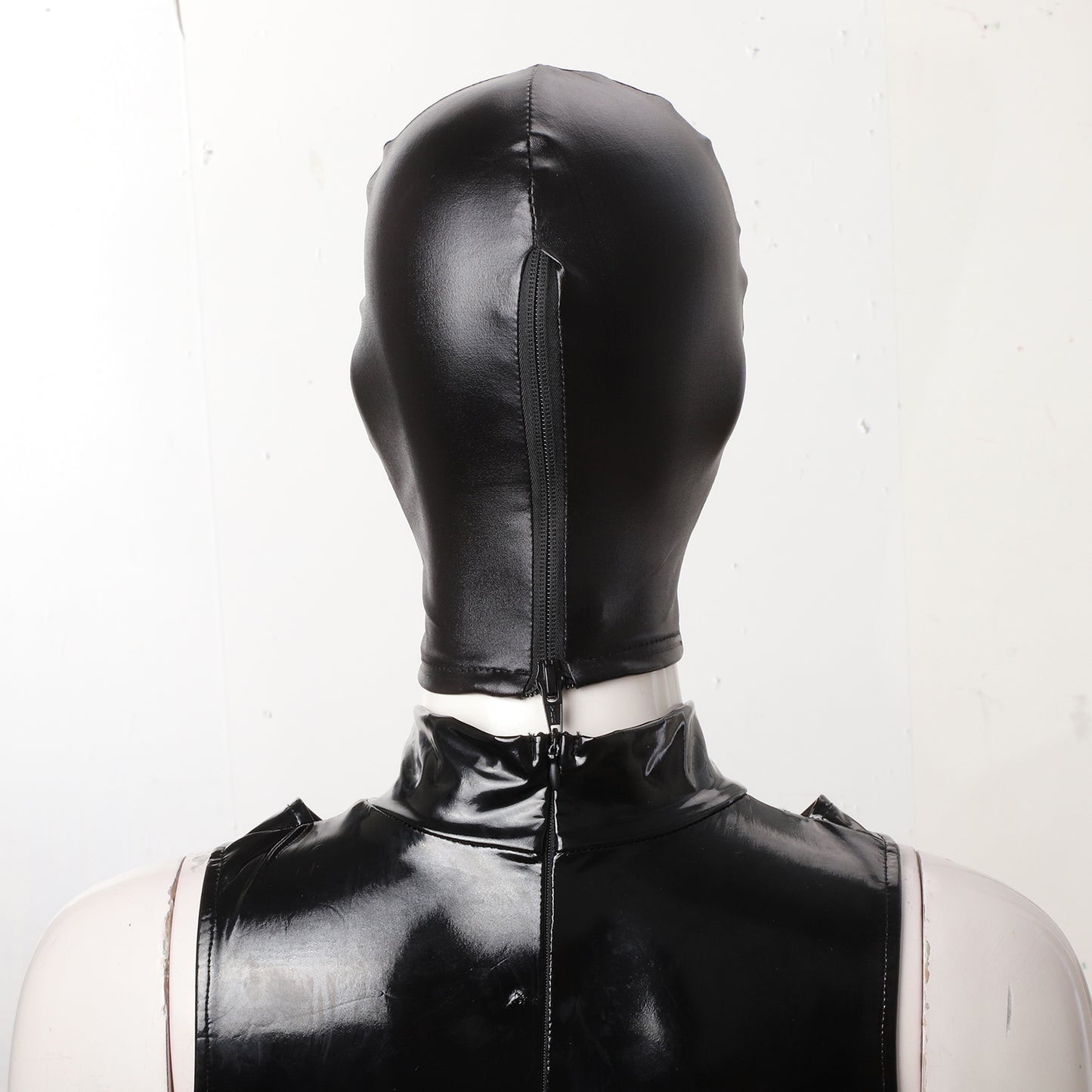 Adult Shiny Leather Masks Sex Toys Bronzing Cloth Open Mouth And Eye Glued Head Cover Couples Adult Products