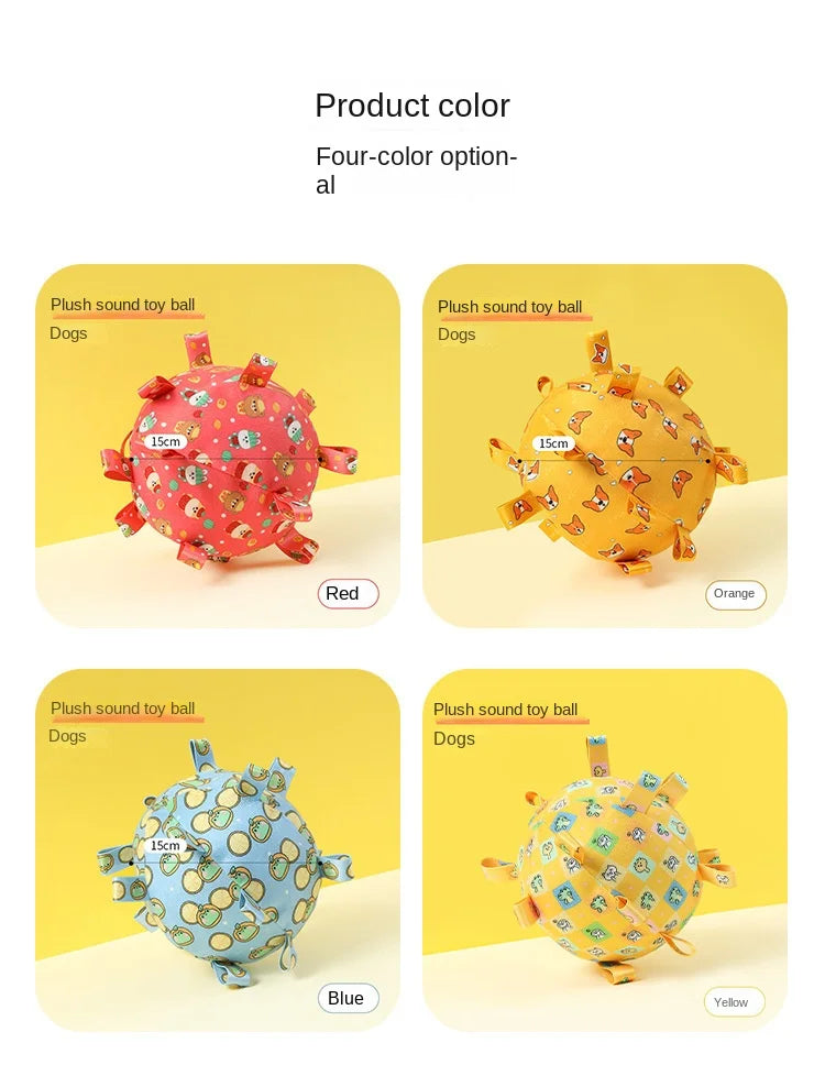 Dog Toy Sound Pet Durable Chew Teeth Grinding Boredom Relief Artifact Puppy Small Dog Self-Entertainment Bell Ball