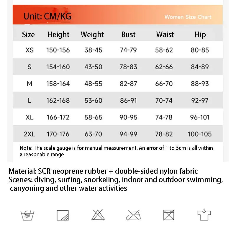 Women's 3mm Two-Piece Diving Suit Long Sleeve Coldproof Wetsuit Top Pants for Snorkeling Surfing Swimming