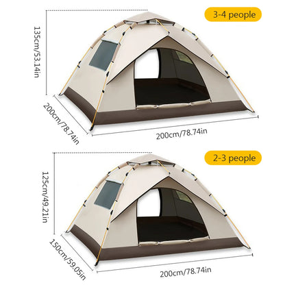 Outdoor Folding Camping Tent Portable Waterproof Sunshine-proof Automatic Easy Setup Tent For Camping Beach Picnic Barbecue