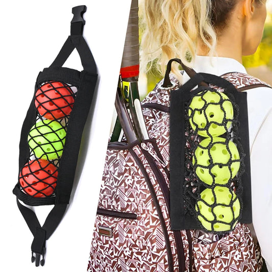 Heavy-duty Portable Pickleball Bag, Adjustable, 3-Ball Capacity, Mesh Paddle Pouch, Lightweight and Strong