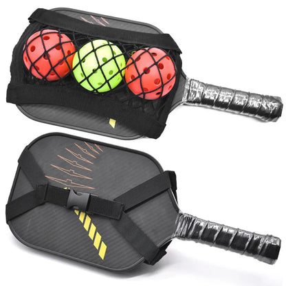 Heavy-duty Portable Pickleball Bag, Adjustable, 3-Ball Capacity, Mesh Paddle Pouch, Lightweight and Strong