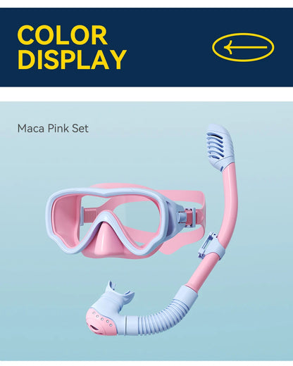 COPOZZ Underwater Scuba Diving Mask and Snorkel Anti-Fog Goggles Glasses Diving Swimming Easy Breath Tube Set for Kids Children