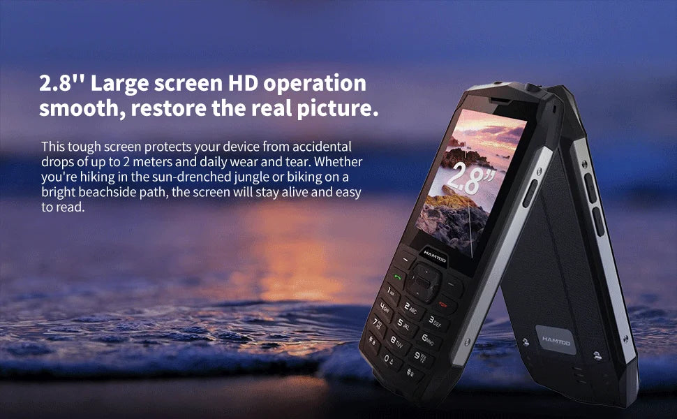 HAMTOD H3 Rugged Phone 2.8 inch HD Screen Quad-core 2000mAh Battery 0.3MP Camera 4G VoLTE