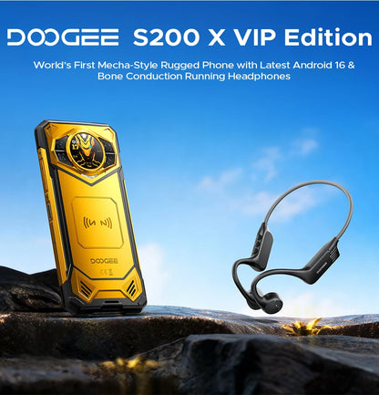 Global Version DOOGEE S200 X 5G Rugged Phone 32GB 512GB 6.72" FHD+ 120Hz Display MTK Dimensity 7050 10100mAh Large battery