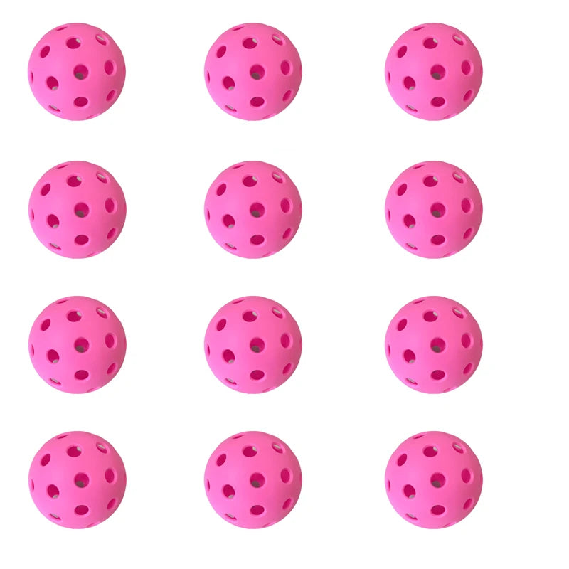 3/6/12pcs Indoor Pickleball Balls 26 Holes Colorful and Durable Pickleballs 72mm Training Ball Practice Competition Pickleball