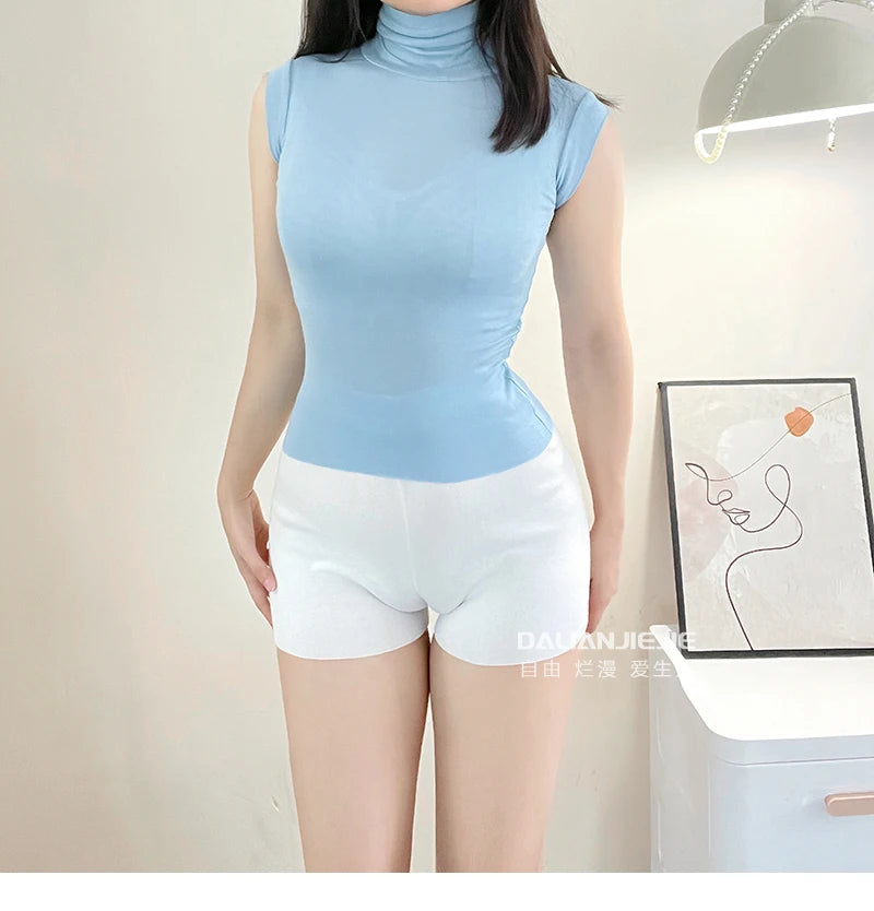 White Big Size Shorts For Women Summer Thin Breathable White Sports Fashion Sexy Slim Women Shorts 2024 New Korean Women X9UZ