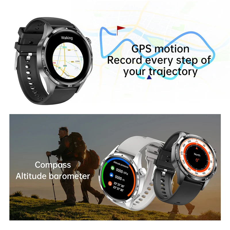 Watch 5 Pro Sports Smartwatch Men GPS Motion Trajectory NFC Control Compass 360*360 AMOLED HD Screen Bluetooth Call SmartWatches