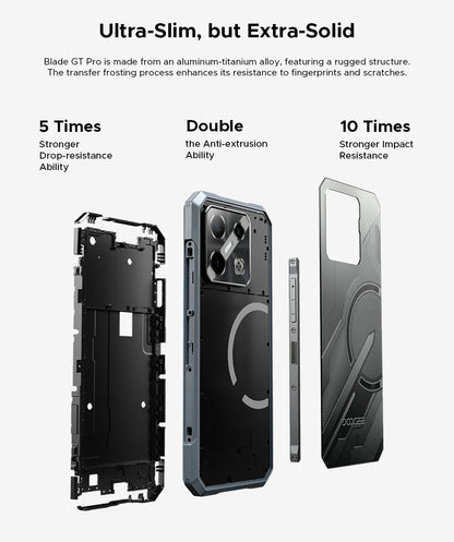 World Premiere DOOGEE Blade GT Pro 5G Rugged Phone LED Light Effect 12GB 512GB 10.5mm Ultra-thin 100MP AI Camera 5800mAh Battery