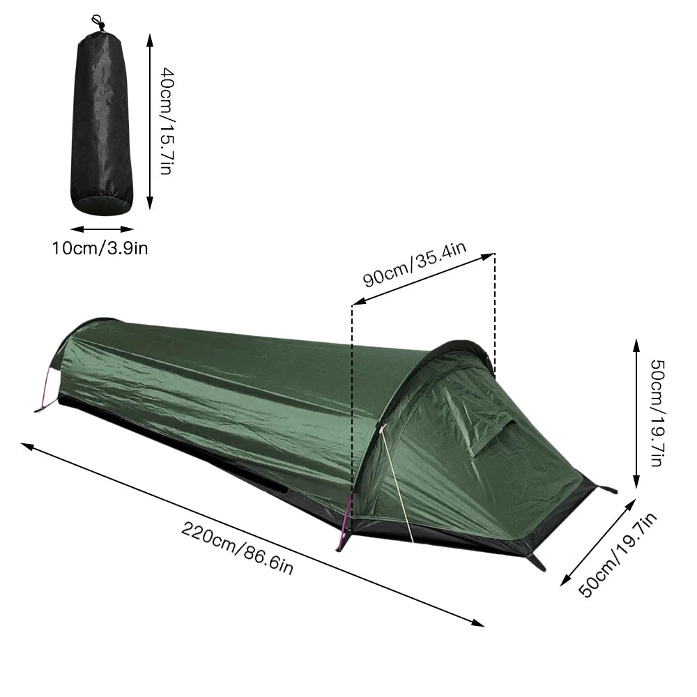 Backpacking Tent Outdoor Camping Sleeping Bag Tent Lightweight Single Person Sleeping Tent for Outdoor Camping  Travel Hiking