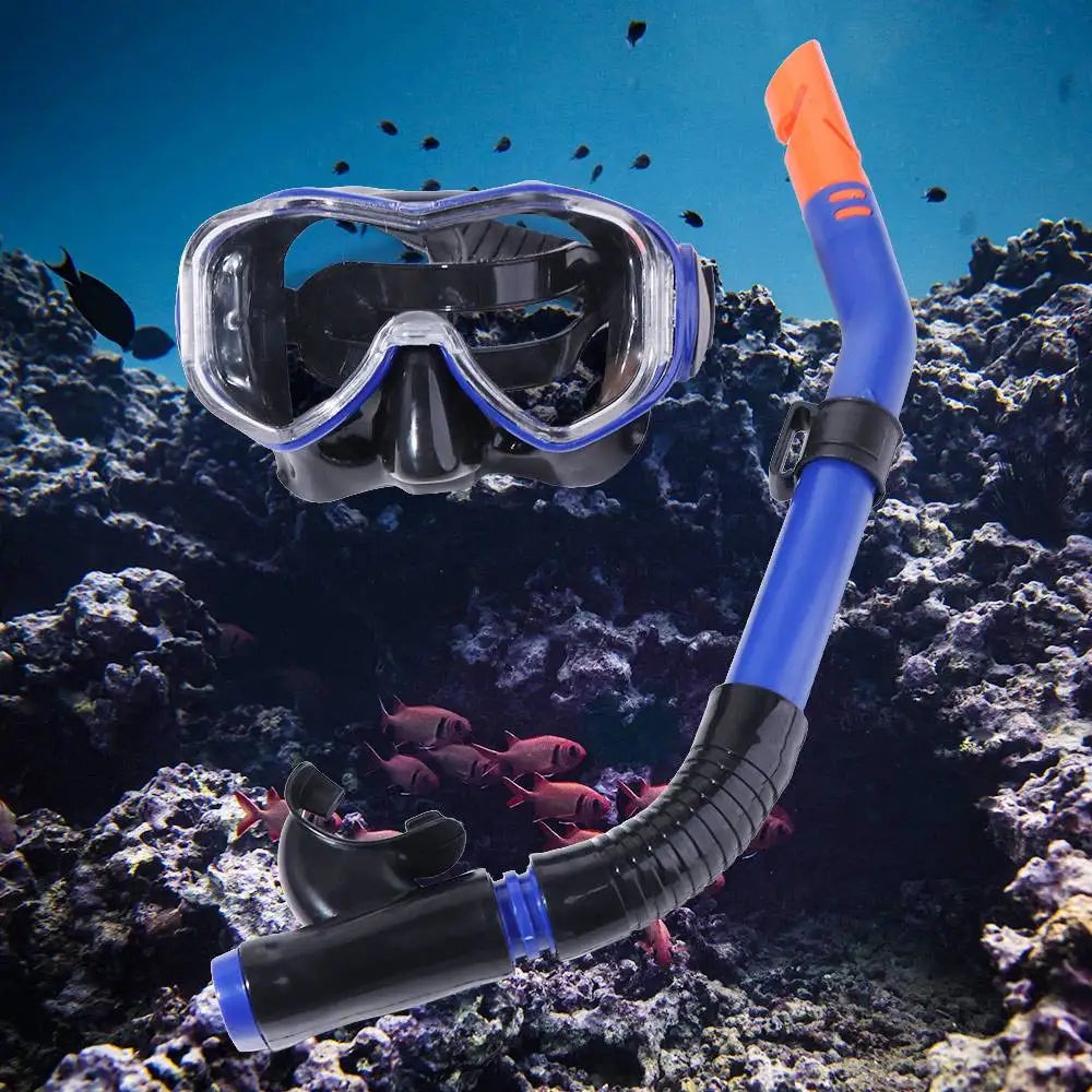 Waterproof Underwater Snorkeling Mask Breathing Anti Fog Women Diving Suit No Leaking with Breathing Tube Swimming Goggles