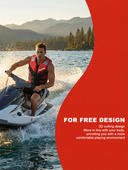 Life Vest Adults Surf Vest Kayak Wakeboard Motorboats Raft Rescue Boat Ski Water Sports Swimming Drifting Rescue Life Jacket