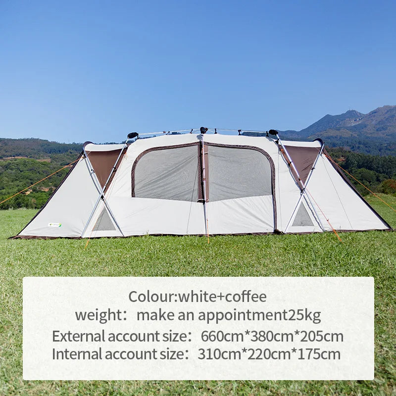 6/8/10 Person Family Camping Tent  Water Resistant Big Tunnel Tent with Rainfly Large Family Tent for  Outdoor Camping Party