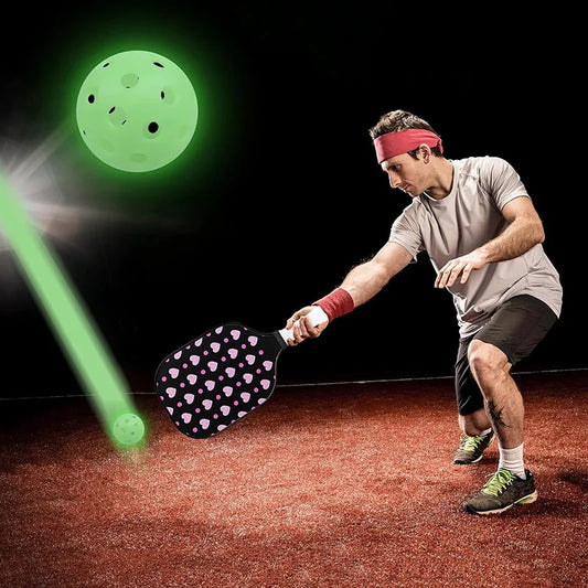 〔E〕LED Light Up Pickleball Balls,Glow In The Dark Pickleball,Pickleball Gifts For Men And Women,Outdoor Pickleball Balls Play