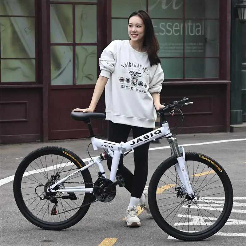 Mountain Bikes Adult Bikes Men's And Women's Variable Speed Bikes Dual Shock Absorbing Folding Mountain Bikes Student Bikes