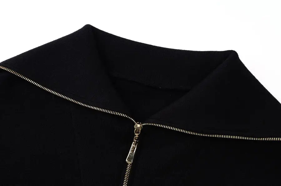 AS woman clothes knitting zipper collar tops and knitted skirt cover knee Autumn-winter collection