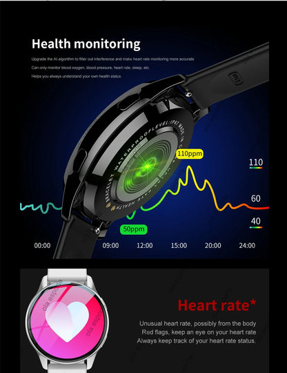 Women Bluetooth Call Smart Watch Heart Rate Blood Oxygen Monitor Smartwatches Waterproof Sports Men Smartwatch For Android IOS