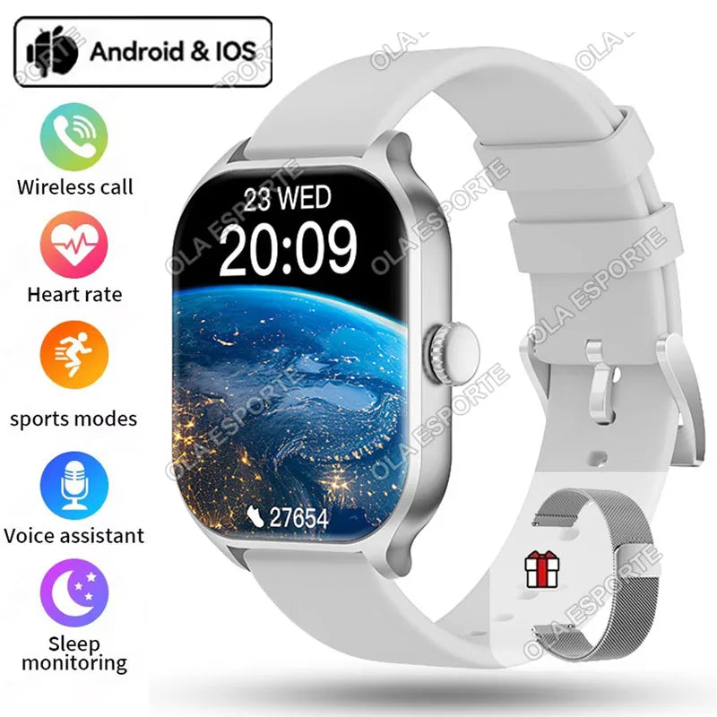 Sports Smart Watch Fitness Clock Health Monitor Waterproof Smartwatch Wireless Bluetooth Call Watches Men Women Smartwatch 2025