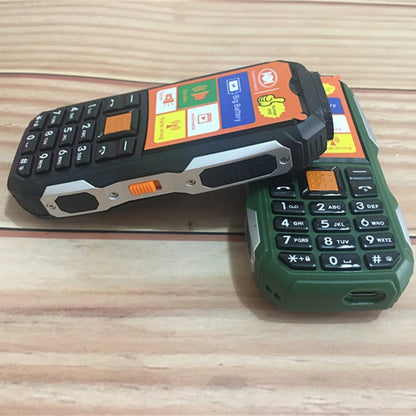 Mini Rugged Mobile Phone, 1.8", Push Button,Dual Sim, BT,Dual Flashlight, MP3,Wireless FM,BigHorn Dustproof Shockproof CellPhone