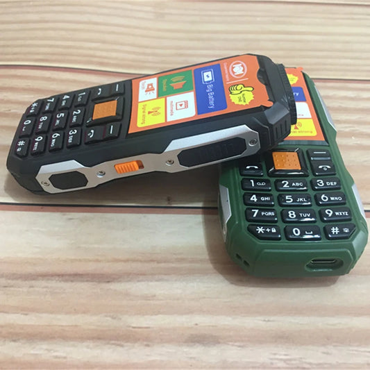 Mini Rugged Mobile Phone, 1.8", Push Button,Dual Sim, BT,Dual Flashlight, MP3,Wireless FM,BigHorn Dustproof Shockproof CellPhone