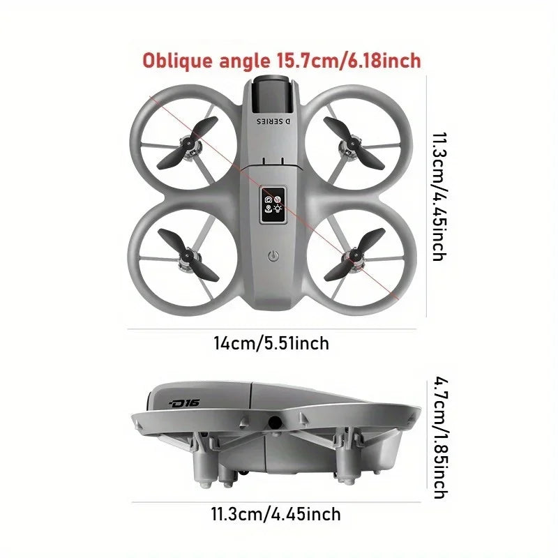 New D16 Drone HD Dual Camera Propeller Safety Design Optical Stream Positioning Three Sides Obstacle Avoidance VS DJI