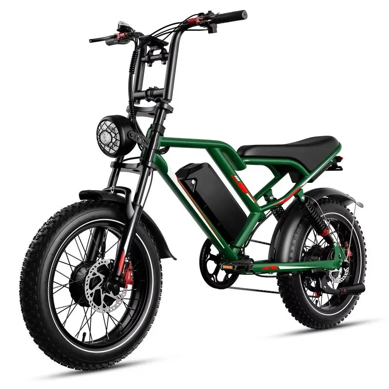 20-inch new camping E-Bike, 1000W high-speed motor off-road electric bicycle, 48V15AH battery adult city road electric scooter